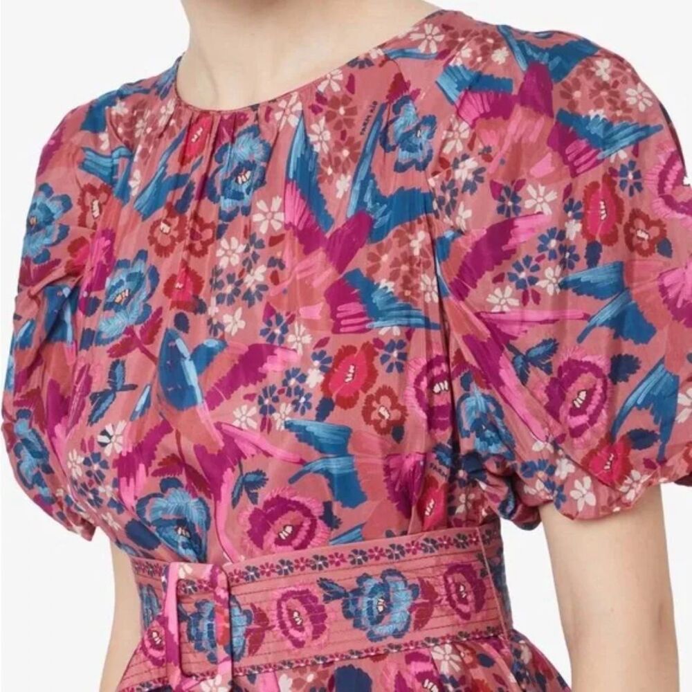Farm Rio Floral Birds Dress Women's Size XS 318135